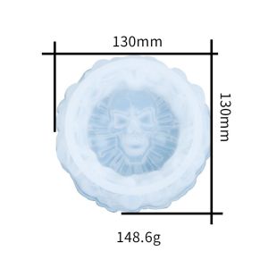 Crystal Resin Skull Shaped Ashtray Mold High Gloss DIY Mold