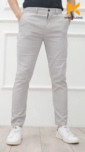 Quần dài kaki Nam Form Slimfit ống suông chất vải kaki Cotton co giãn TRẺ TRUNG năng động MIS5