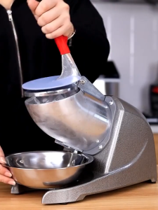 【Daily Suki Store】Fully Automatic Ice Crusher-500W Heavy Duty Ice Breaker Machine-Double Stainless Steel Blades for Shaved Ice Halo-Halo & Milk Tea for Dessert Businesses!