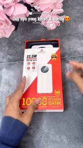 Powerbank Mini 10000mAh 20W With Kabel Fast Charging Lightning Type C For Iphone Android CW080