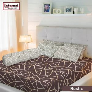 Internal - Sprei Queen B2 160x200 Tinggi 25cm Bantal 2 Guling 2 - Motif Abstrak / Bunga / Geometri / Minimalis