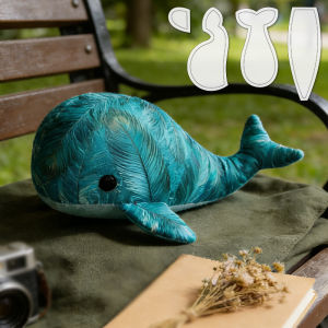 YOMDID 4pcs Whale Pattern Quilting Template DIY Fashion Doll Sewing Design Template - Washable and Reusable Transparent PET