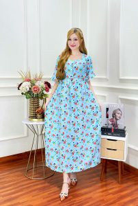 Daster Busui Terbaru Dress Viral - Daster Jumbo Semata Kaki Bahan Rayon Jatuh Tebal