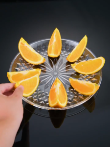 Acrylic Fruit Plate Crystal Transparent Fruit Plate KTV Snack Dish Household Candy Nut Serving Plate