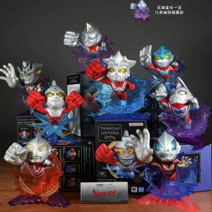 Bandai Tamashii Box Ultraman Q Version Blind Box Collectible Figure Car Decoration Gift Anime Model Display Case