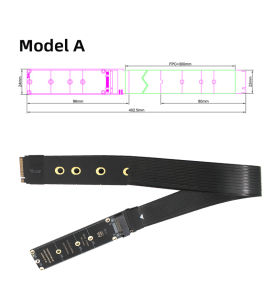 NGFF M.2 NVMe Extension Cable Solid Drive Riser Card M.2 SSD PCI-Express 4.0 X4 M Key Extender for M.2 2230 2242 2260 2280 SSD