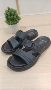 CAPHARNAUM RAMBO 202 Sendal Selop Ban 2 Kulit Gesper Sandal Slip On Kasual Pria Kulit Premium