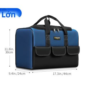 Túi Đựng Dụng Cụ Lớn 17 Inch Với 6 Túi Bên Ngoài Túi Đựng Dụng Cụ Thợ Điện Dành Cho Những Người Đam Mê DIY Và Thợ Thủ Công Vải Oxford