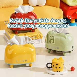[NEW] Angola Tempat Tisu Lucu D35 Cute Bear-Ear Tissue Box/Kotak Tisu Minimalis/Tempat Penyimpanan Tisu