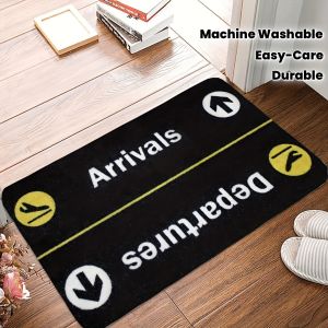 VIKAMA Arrival And Departure Flight-Themed Doormat Is Light Thin And Soft Its a Festive Party Decoration Carpet For Home Decor