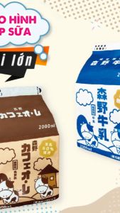 Balo Hình Hộp Sữa Morino Milk Giữ Lạnh Giữ Nhiệt - Màu Nâu/Xanh - Kích Thước H39xW24.5xD24.5cm