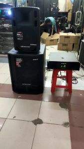 Speaker PASIF AKTIF 12 15 INCH  Lapangan Fiber Monitor Panggung EV AUDIO ONE Garansi 1 tahun  | DMS