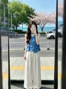 NIUVIES | Popular Summer Set No Sleeve Top Loose Pants
