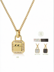 Two-Sided Design Silver Plated Necklace