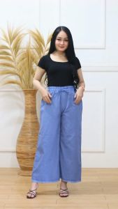 CELANA KULOT WANITA DEWASA SEMI JEANS DENIM