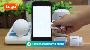 Bel Rumah Wireless Multifungsi KERUI WM5221 Tuya Smart Alarm System Transmitter F15
