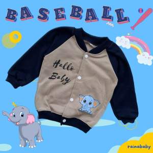 Jaket baseball bayi dan anak usia 3 bulan-4 tahun