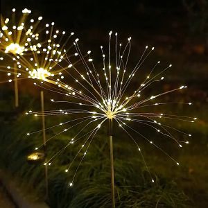 NAJIA Solar Firework Lights Christmas Lights Waterproof Outdoor LED Fairy Lights Lamps Mini LED String light Party Decor Wedding Garland Yard Decoration