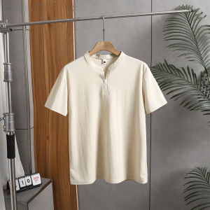 เสื้อยืดคอกลมแขนสั้นผ้าฝ้ายลินินผสมสำหรับผู้ชาย ระบายอากาศได้ดี สไตล์ฤดูร้อน สีสันสดใส ทรงหลวม แฟชั่นสำหรับวัยรุ่น