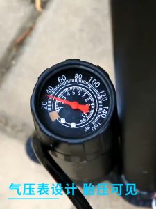 Portable Bicycle Pump Air Pump Manual Pump with Gauge Black Air Pressure Pump for Ball Bicycle Motorcycle Tyre Easy Lightweight Pam Angin Mudah With Gauge 160 PSI Air Pump