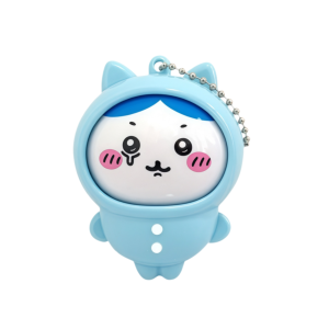 Bandai | 3PCS Chiikawa Press-to-Change Expression Keychains Cute Cartoon Rabbit Stress-Relief Bag Charm Collectible Toy