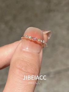 Adjustable Open S925 Silver Ring with Colorful Zircon for Women Index Finger And Little Finger Diamond Band Ring Fashion Jewelry