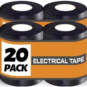 เทปฉนวนกันความร้อนเทปไฟฟ้าพีวีซี20ม้วนสายกาวไฟฟ้าเทปป้องกันเทปอุตสาหกรรมสีดำ