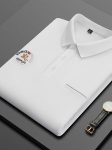 Áo Thun Polo Cổ Polo Cao Cấp Thêu Lụa Cotton Mùa Hè Mới 2025 Dành Cho Nam Thường Ngày Tay Ngắn Thời Trang Công Sở Thoáng Khí