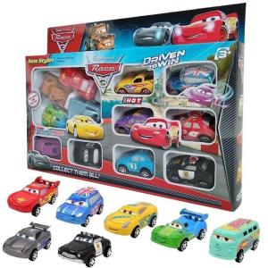 Disney | 12pcs/Set Disney Pixar Cars Lightning Mcqueen Jackson Storm Mater Pvc Model Back-Force Car Toy For Kids Festival Gift Set