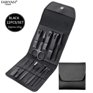 12Pcs Nail Clippers Set Stainless Steel Nail Cutter Manicure Pedicure Nail Art Tool Kit