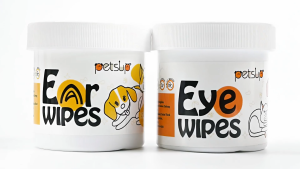 Petsup Pet Eye and Ear Cleaning Wipes 150pcs Tear Stain Remover Ear Wax Cleaner Pre Moistened Gentle Grooming Wipes Soft Sensitive Skin Daily Hygiene Eye Discharge Ear Dirt Removal Pet Care for Dogs & Cats