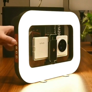 YM200 Video Shooting Equipment Ring Light Portable LED Selfie Stabilizer Ring Light Camera Rechargeable Fill Light