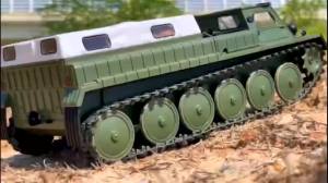 WPL E-1 1/16 RC Tank 2.4G Full Scale Tracked Transport Vehicle 4WD Tracked Remote Control Vehicle Children Toy Gift