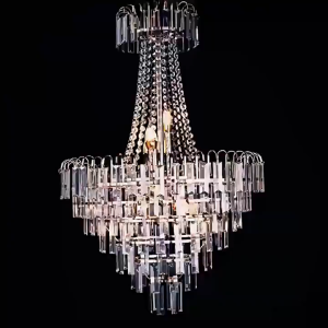 Đèn chùm Móc Câu Thanh chữ nhật trang trí đám cưới gia đình nhà hàng khách sạn