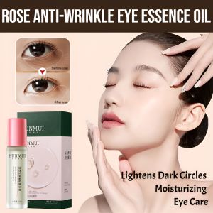 Rose Anti-Wrinkle Eye Essence Oil Moisturizing Lightens Dark Circles Anti Puffiness Wrinkles Roller Fade Dark Circles Eye Bags Improve Fine