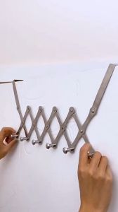 Móc Treo Sau Cửa Gấp Gọn 6 Chấu Bằng INOX Gọn Gàng Tiện Dụng - Móc INOX Treo Sau Cửa - Móc Treo Quần Áo Đa Năng