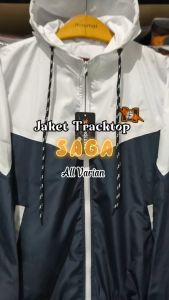 RUBBY Jaket Parasut Polos Casual Kombinasi Warna Full Zipper Premium