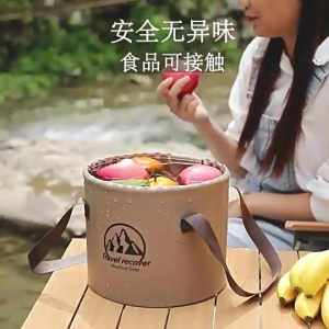 5L/10L/20L ถังน้ำแคมป์ปิ้งพับได้ ถังพับภายนอก ถังน้ำแข็ง ถังน้ำแคมปิ้ง ถังน้ำพับได้ หนาพับถังน้ํากระเป๋าสําหรับการเดินทางตกปลากิจกรรมกลางแจ้ง