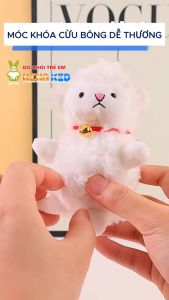 Móc Khóa Cừu Bông Đáng Yêu Cao 13cm Phụ Kiện Trang Trí Balô Túi Xách Chìa Khóa - kinakid