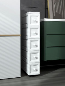 European Style Gap Organizer Cabinet Drawer Type Kitchen Bathroom Narrow Side Storage Shelf for Gap in between Cabinets