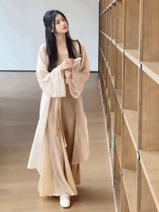 New 2023 Chinese Style Small Size Womens Dress for Office Commuting Summer Season Light Hanfu Skirt by Binfei Clothing