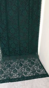 Gorden Vitrase Panjang Tinggi Jendela Warna Hijau