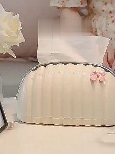 Satu Keluarga Kotak Tisu Bentuk Kerang dengan Pegas Serbaguna C1112 Mini Pouch Tissue Box Stylish