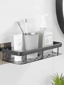 ชั้นวางเข้ามุม ชั้นวางของในห้องน้ำ ชั้นวางติดผนัง  ที่วางของเข้ามุม  ชั้นวางของเข้ามุม ไม่ต้องเจาะผนัง รับน้ำหนักได้ดี วัสดุเหล็กหนา วัสดุเรีย ชั้นวางของติดผนังเข้ามุม ที่วางครีมอาบน้ำ