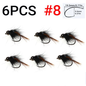 ICERIO #8 #10 #12 Fast Sinking Bead Head Flashback Pheasant Tail Nymph Barbless Hook Trout Freshwater Fly Fishing Lure