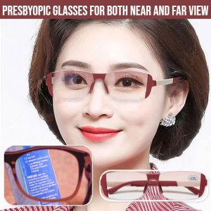Presbyopic Glasses For Both Near And Far View Hd Fashion Reading Glasses Anti Blue Light Automatic Adjustment
