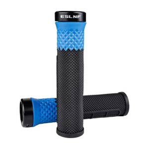 Eslnf(ESLNF) | ESLNF Giảm Chấn Công Thái Học Chống Trượt Khóa Trên Xe Đạp Leo Núi MTB Tay Cầm Xe Đạp Màu Trắng Đen Tay Lái Xe Đạp Tay Cầm 13.5Cm Hợp Kim Nhôm + Cao Su