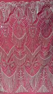 OLEVO | Luxurious African Beaded Net Mesh Lace Fabric tassel Embroidery Sequins French Tulle Lace for Nigerian Wedding Party Dress 2026