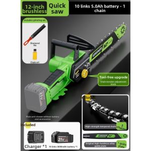 GREENER | Lithium Battery Chainsaw For Home Tree Cutting High Speed Large Power