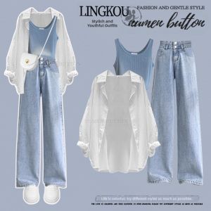NUMEN BUTTON | Anti-aging Sun Protection Stylish Loose Set